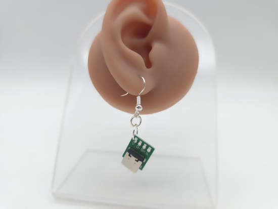 Preview: Modul Platine Ohrringe Plug Chip Computer PC grün